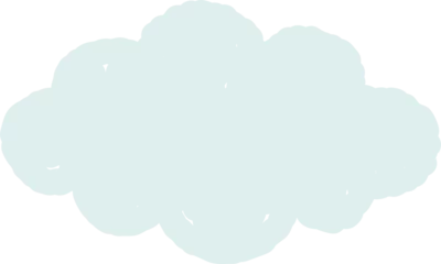Plexiglas foto achterwand Hand drawn cloud illustration © Agnes Chen