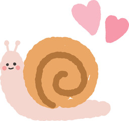 Hand drawn snail illustration