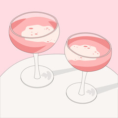 Two glasses vector