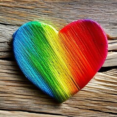 Colorful Rainbow Heart, Generative AI