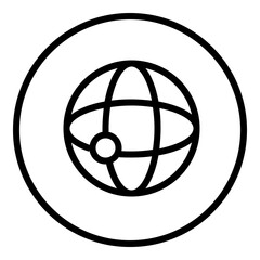 Global Network Circular line icon