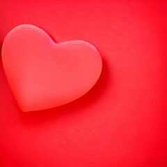 Single Red Valentines Heart Floating, Generative AI