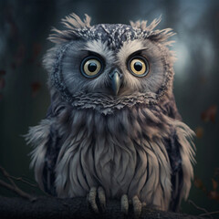 owl surprised
