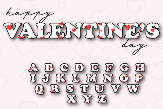 Editable Valentine's Day Font and Lettering