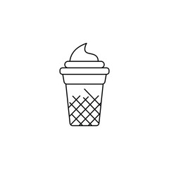 ice cream icon. outline icon