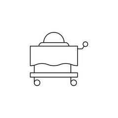 food cart icon. outline icon