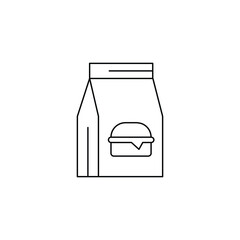 burger box icon. outline icon