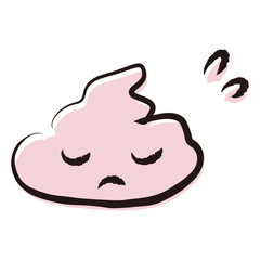 うんちのイメージイラスト（困った表情）