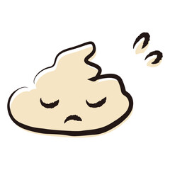 うんちのイメージイラスト（困った表情）