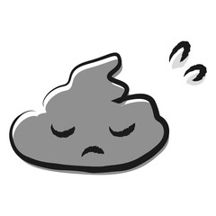 うんちのイメージイラスト（困った表情）