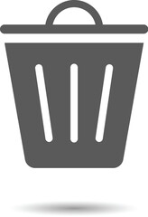Delete sign. Trash bin icon. Garbage can symbol. Vector