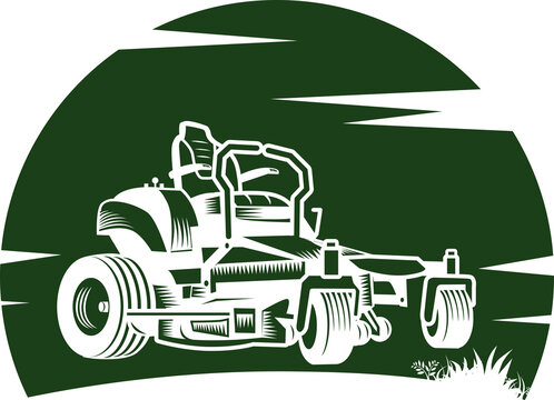 recommend clip art: Lawn mower service logo icon isolated