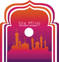 calligraphy of eid mubarak. Isra vector. Isra Miraj vector
