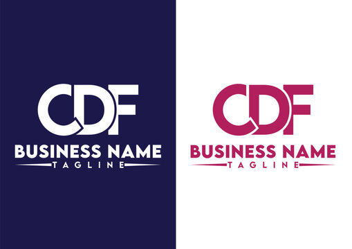Letter CDF logo design vector template, CDF logo