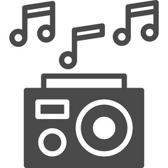 radio sound solid icon