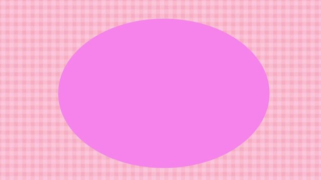 かわいいテディベアがサークル窓から顔を出すアニメーション/ピンク・白くま