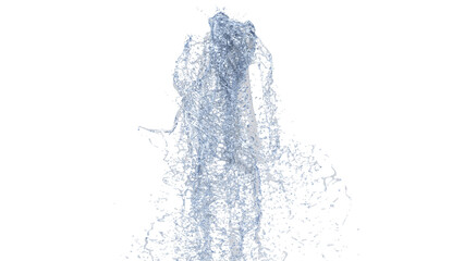 Waterfall texture transparent, 4k, png alpha. 3D Illustration. © apisit