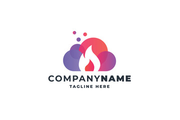 Cloud Fire Logo Pro Template
