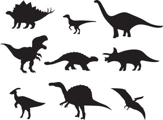 Vector Dinosaurs Silhouette