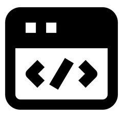 Custom Coding glyph icon