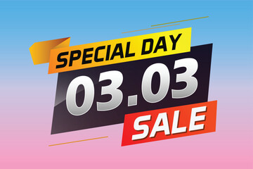 special day 03 03 word concept vector illustration with megaphone and 3d style, landing page, template, ui, web, mobile app, poster, banner, flyer, background, gift card, coupon, label, wallpaper