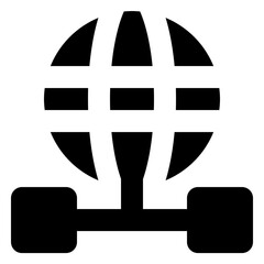 Global Network glyph icon