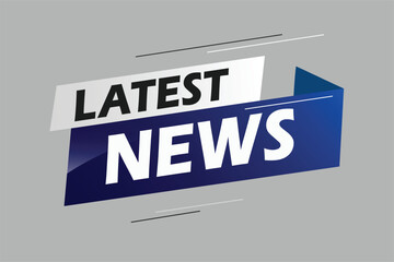 Obraz premium Latest news word concept vector illustration with blue lines modern futuristic 3d style for landing page template ui web mobile app poster banner flyer background gift card coupon label wallpaper