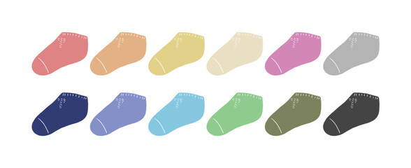 くるぶし靴下のイラストセット