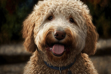 Fototapeta premium Cute little dogs outside (AI Generated)