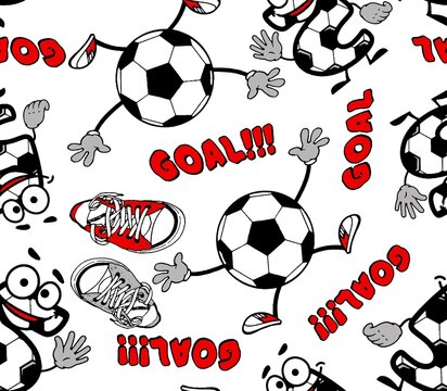 cartoon image art boy football pattern