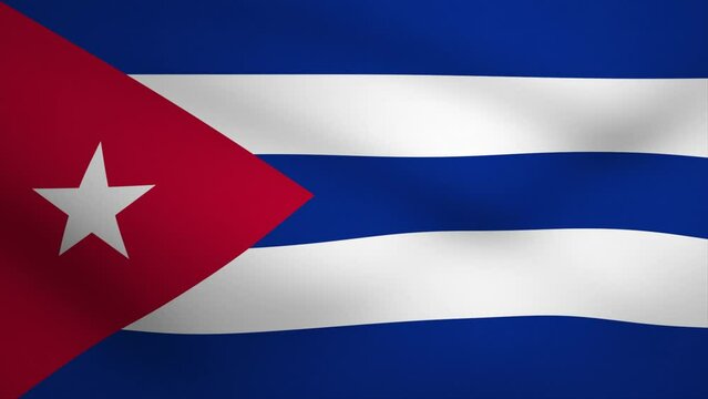 Cuba Waving Flag Background Animation. Looping seamless 3D animation. Motion Graphic