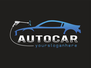 Car washing logo vector illustration