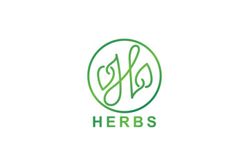 eco friendly logo design with letter H