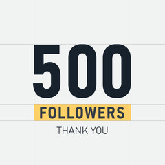 social media followers, 500 followers, thank you