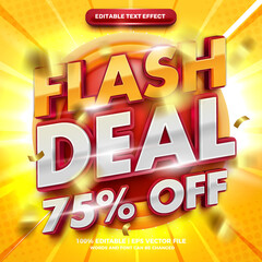 Flash Deal Promo bold 3d editable text effect - obrazy, fototapety, plakaty