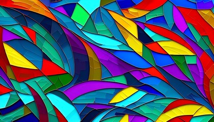 Obraz premium abstract colorful background with triangles with generative artificial intelligence 