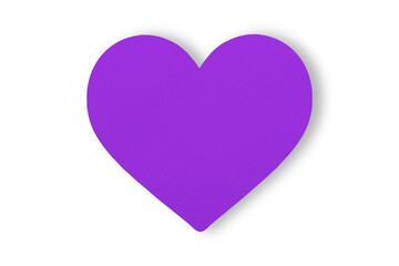 The purple paper is cut into heart shapes isolated on a transparent background. valentine's day festival