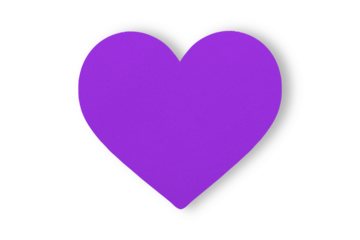 The purple paper is cut into heart shapes isolated on a transparent background. valentine's day festival