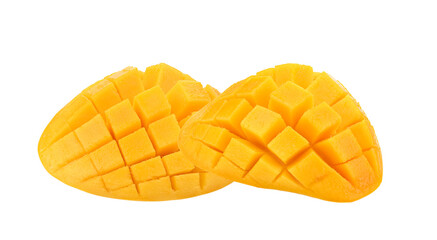 Sliced mango isolated on transparent png