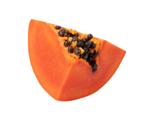 papaya slice isolated on transparent png