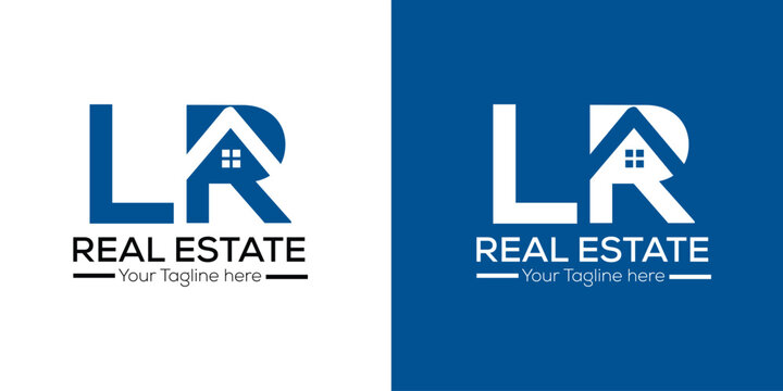 Abstract initial letter LR real estate logo