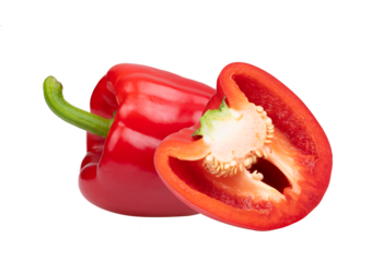 red pepper isolated on transparent png