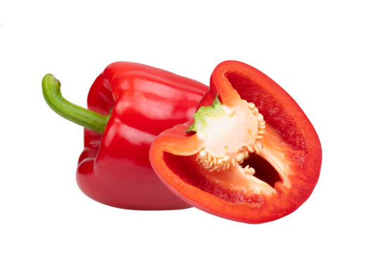red pepper isolated on transparent png