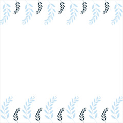Fototapeta premium Leaves Border Design