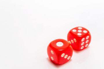 赤いサイコロ2個