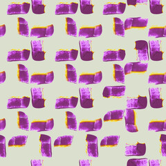 hand-drawn abstract geometric shapes illustration seamless repeat pattern