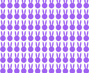 うさぎのパターン素材　紫