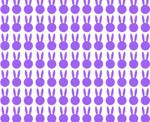 うさぎのパターン素材　紫
