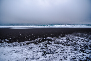 snowy iceland on with different views