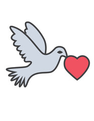 dove with heart